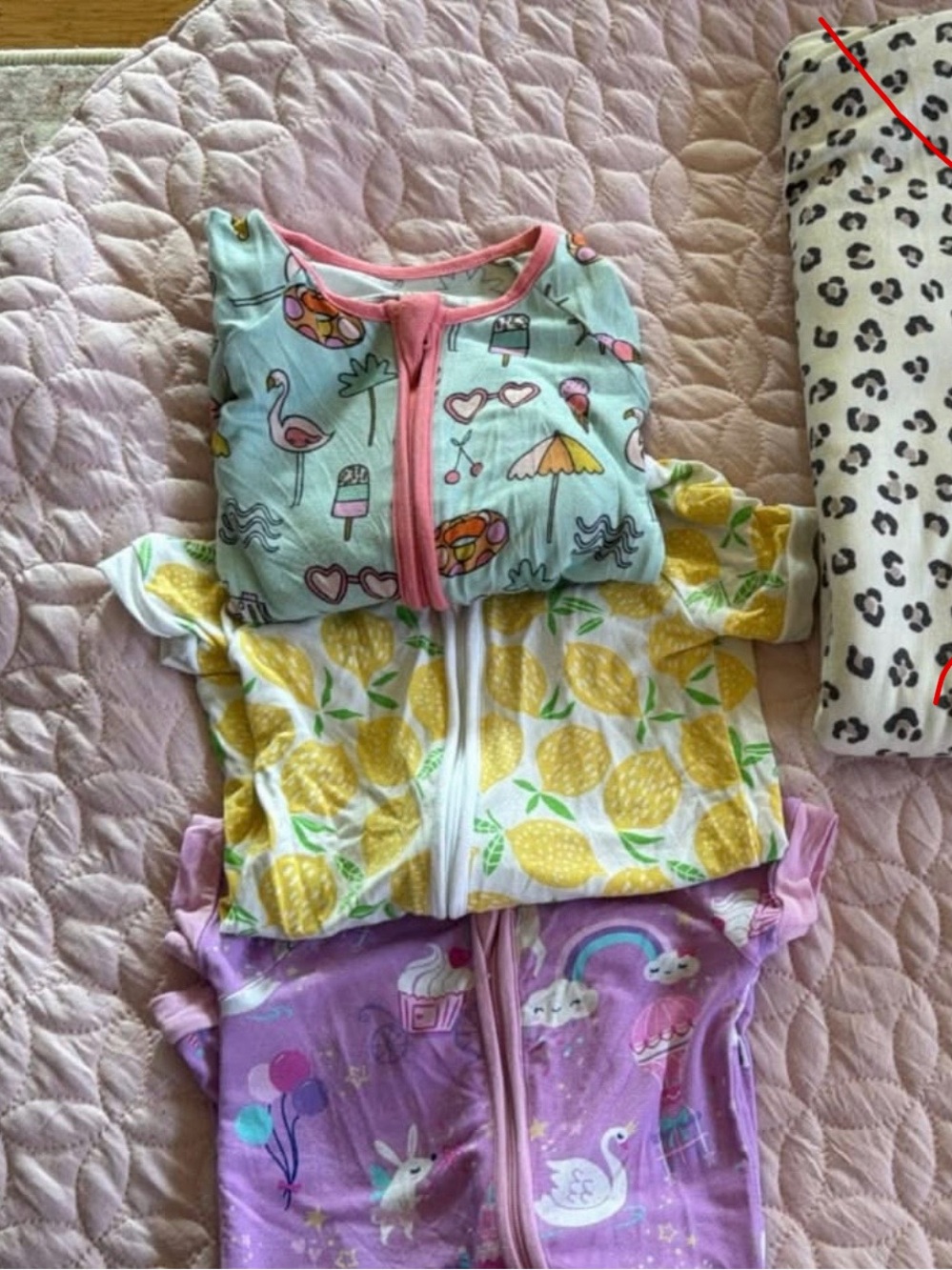 Little sleepies bundle 3 Zip-Up Pajamas - Mint, Yellow, Lavender
